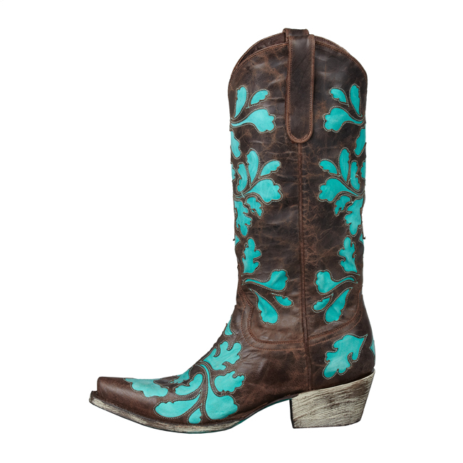 Lane Boots - Damask Brown & Turquoise | Horses & Heels